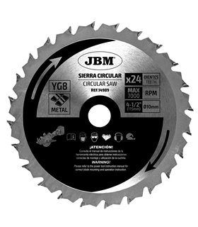 HOJA DE SIERRA CIRCULAR 24T 115MM PARA METAL PARA REF. 60011