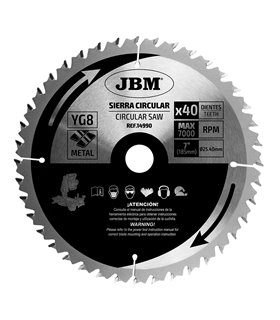 HOJA DE SIERRA CIRCULAR 40T 185MM PARA METAL PARA REF. 60022