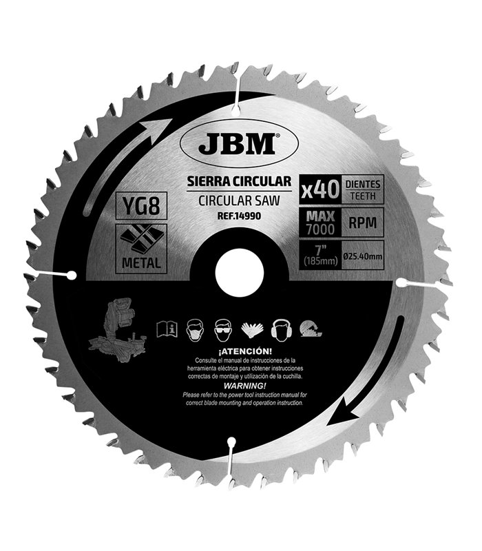 HOJA DE SIERRA CIRCULAR 40T 185MM PARA METAL PARA REF. 60022