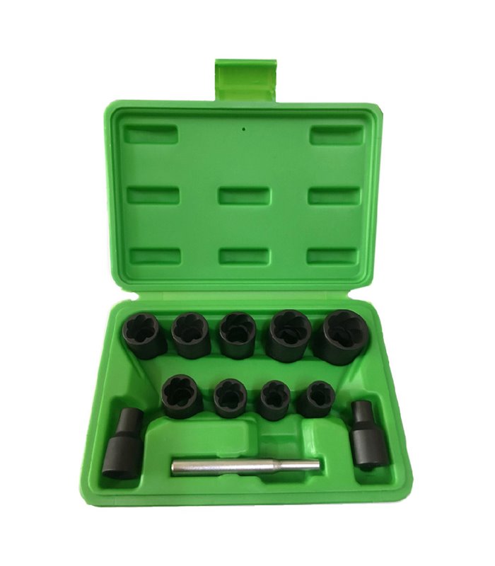 SET DE VASOS TWIST DE 3/8" PARA EXTRACCIÓN DE TUERCAS / TORNILLOS DE SEGURIDAD 6-19MM