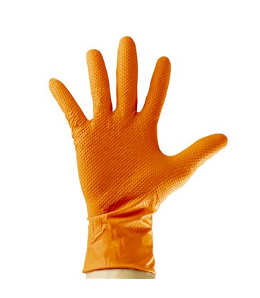 GUANTES NARANJAS DESECHABLES DE NITRILO T:XL 7,0MIL (90 UDS.)