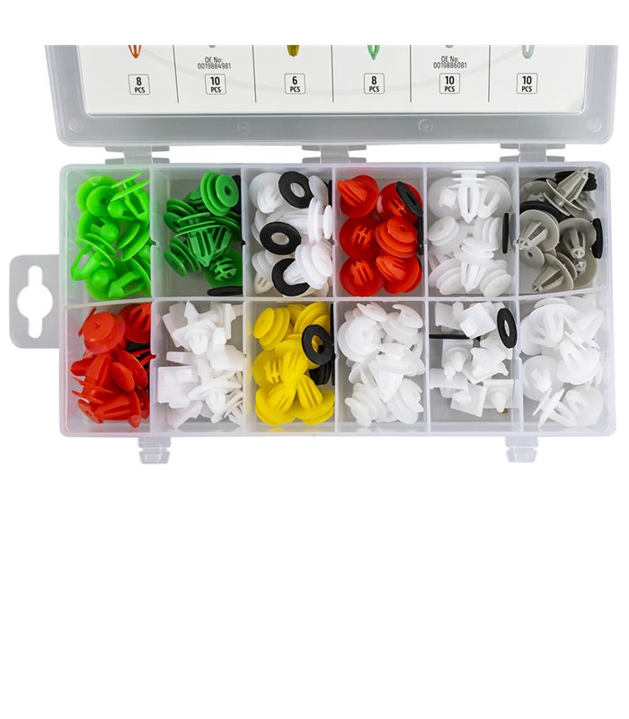 ESTUCHE DE CLIPS MERCEDES-BENZ 96 PCS PARA PANEL DE PUERTA/MOLDURA