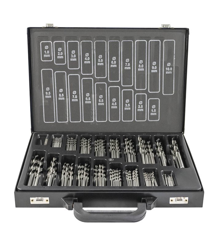 ESTUCHE DE BROCAS HELICOIDALES 1-10MM HSS 4341 