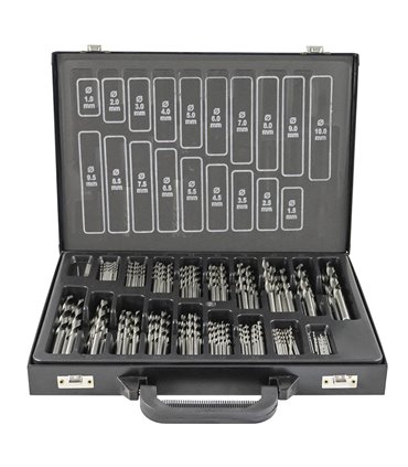 ESTUCHE DE BROCAS HELICOIDALES 1-10MM HSS 4341 