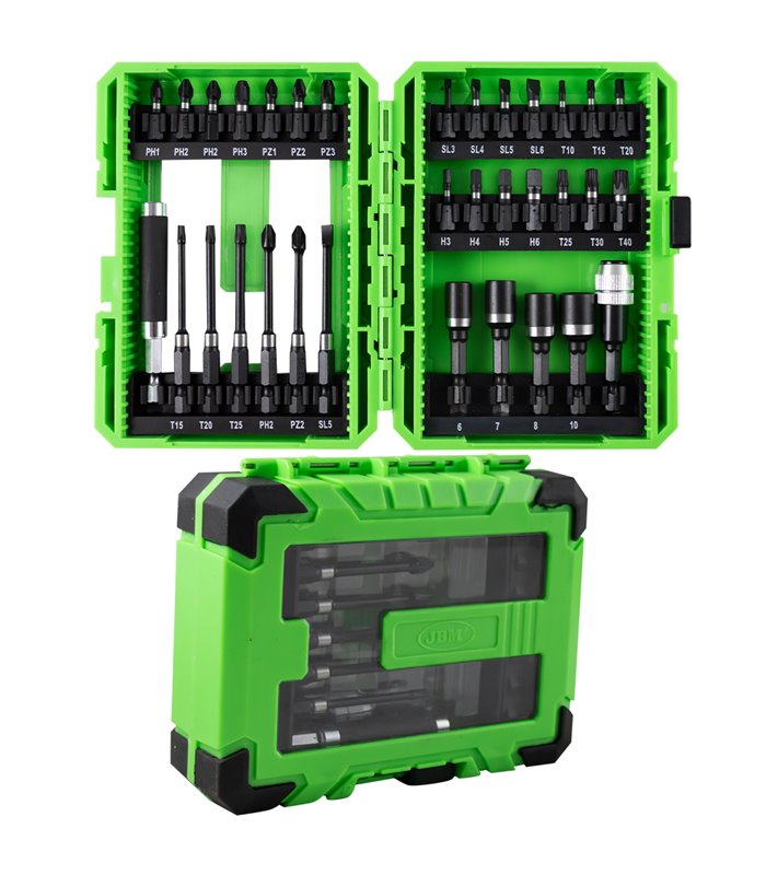 ESTUCHE DE PUNTAS DE IMPACTO CON ADAPTADORES S2 - ACABADO NEGRO