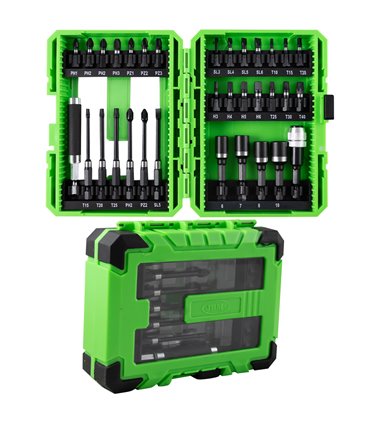 ESTUCHE DE PUNTAS DE IMPACTO CON ADAPTADORES S2 - ACABADO NEGRO