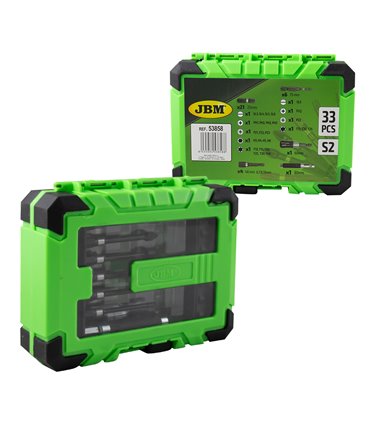 ESTUCHE DE PUNTAS DE IMPACTO CON ADAPTADORES S2 - ACABADO NEGRO