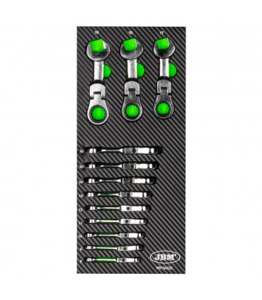 Set De 12 Llaves Mini Combinadas Articuladas Con Trinquete