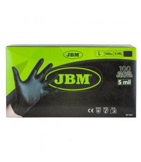 Guantes Negros Desechables De Nitrilo T:L 5Mil
