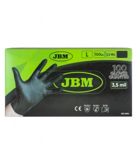 Guantes Negros Desechables De Nitrilo T:L 3,5Mil