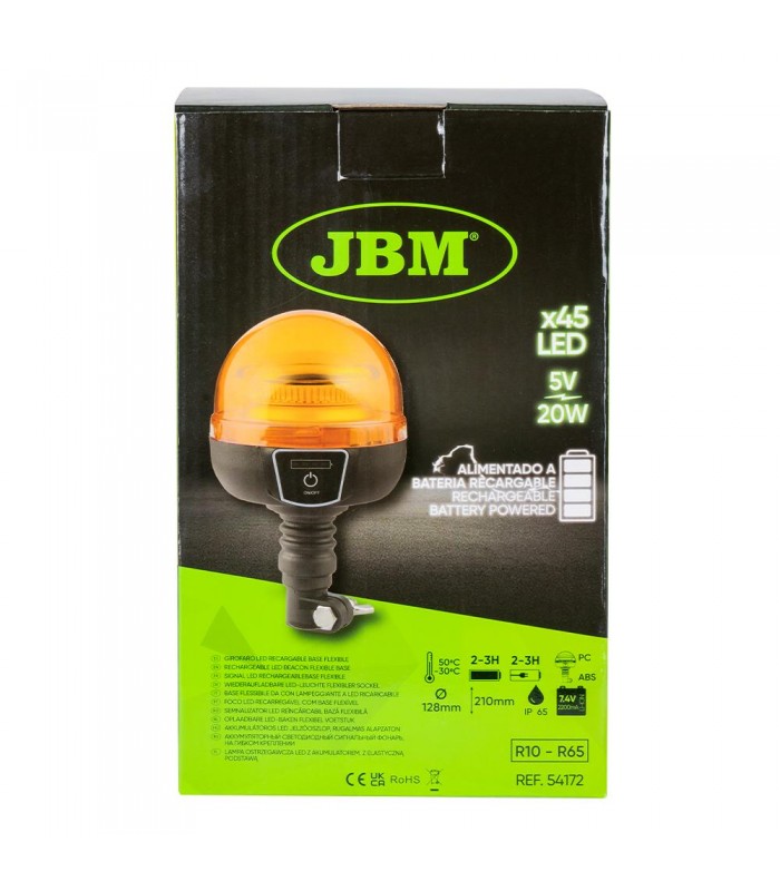 Girofaro Led Recargable Base Flexible