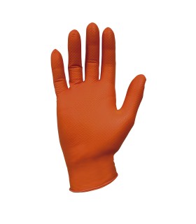 Guante Nitrilo Desechable DIAMOND NARANJA 50 Unid
