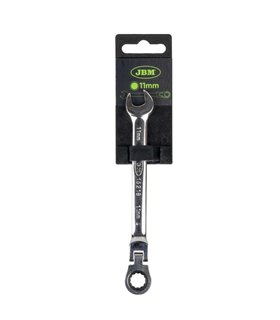 LLAVE COMBINADA ARTICULADA CON TRINQUETE 11MM - ACABADO BRILLANTE