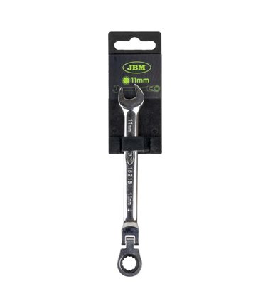 LLAVE COMBINADA ARTICULADA CON TRINQUETE 11MM - ACABADO BRILLANTE