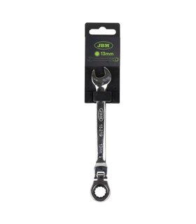 LLAVE COMBINADA ARTICULADA CON TRINQUETE 13MM - ACABADO BRILLANTE