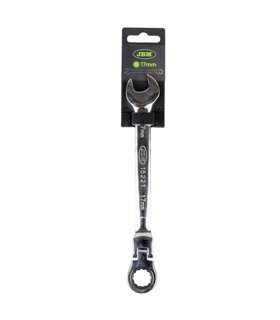 LLAVE COMBINADA ARTICULADA CON TRINQUETE 17MM - ACABADO BRILLANTE