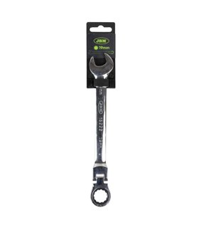 LLAVE COMBINADA ARTICULADA CON TRINQUETE 19MM - ACABADO BRILLANTE