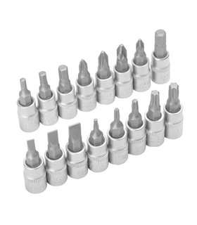 CAJA DE VASOS PUNTA DE 1/4" (16 PIEZAS)