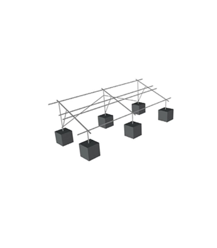 SOPORTE DE PANEL SOLAR PARA BASE DE CEMENTO