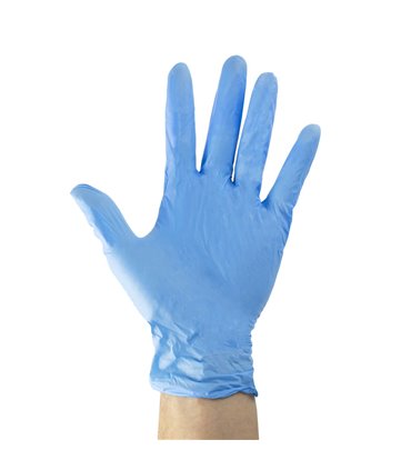 GUANTES AZULES DESECHABLES DE VINILO T:M