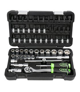 ESTUCHE DE HERRAMIENTAS DE 3/8" DE 59 PIEZAS CON VASOS HEXAGONALES CINCADO