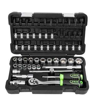 ESTUCHE DE HERRAMIENTAS DE 3/8" DE 59 PIEZAS CON VASOS HEXAGONALES CINCADO