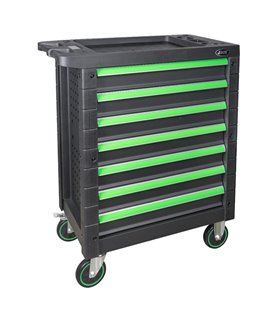 CARRO DE HERRAMIENTAS 7 CAJONES IGUALES VERDE - VACÍO