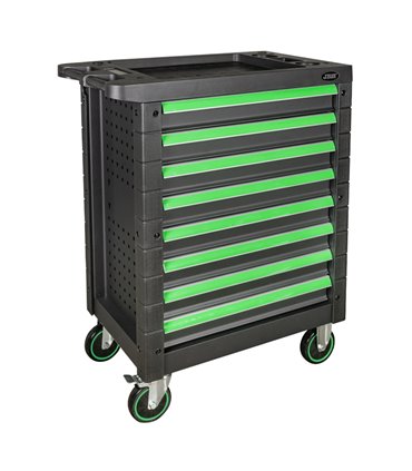 CARRO DE HERRAMIENTAS 8 CAJONES IGUALES VERDE - VACÍO