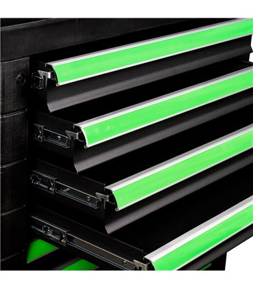 CARRO DE HERRAMIENTAS 9 CAJONES IGUALES VERDE - VACÍO
