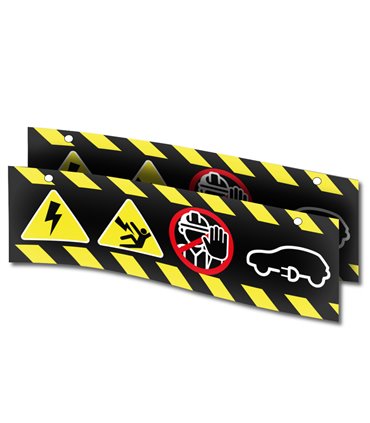 SET DE 2 CARTELES DE ADVERTENCIA ALTO VOLTAJE