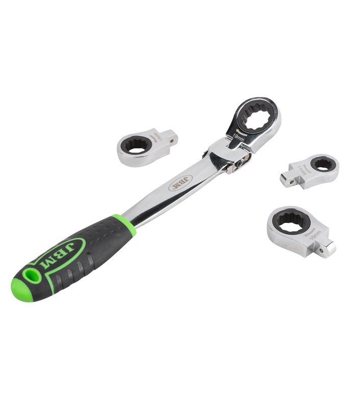 LLAVE CON TRINQUETE CON CABEZAL INTERCAMBIABLE 12 PCS