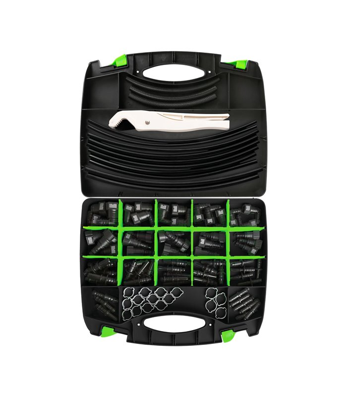 ESTUCHE DE CONECTORES Y TUBOS PARA COMBUSTIBLE 95 PCS