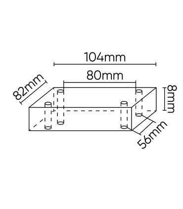 TACO DE GOMA PARA ELEVADOR ROTARY 104X82MM