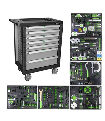 CARRO DE HERRAMIENTAS ESPECIAL KIT DE CALADO 7 CAJONES GRIS