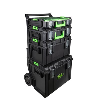 CARRO MODULAR CON 4 CAJAS APILABLES