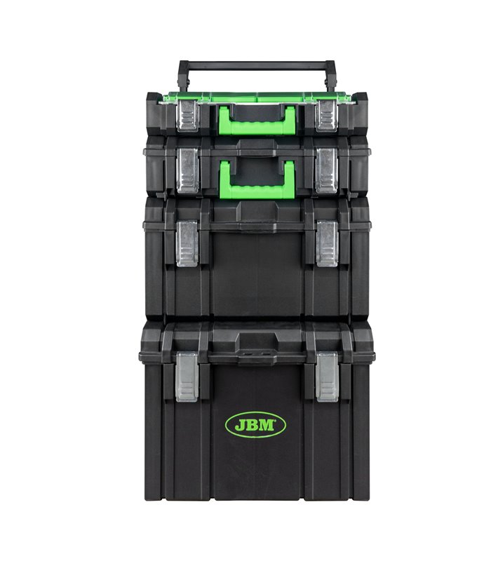 CARRO MODULAR CON 4 CAJAS APILABLES