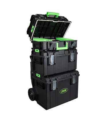 CARRO MODULAR CON 4 CAJAS APILABLES