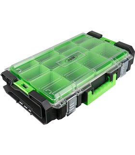 CAJA PARA HERRAMIENTAS APILABLE CON 12 COMPARTIMENTOS