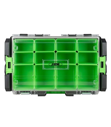 CAJA PARA HERRAMIENTAS APILABLE CON 12 COMPARTIMENTOS