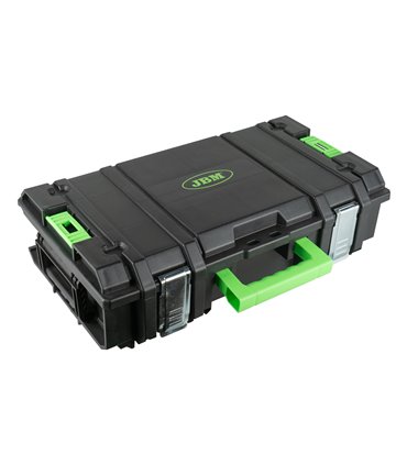 CAJA PARA HERRAMIENTAS APILABLE CON 2 ORGANIZADORES LATERALES DE PIEZAS (11 COMPARTIMENTOS)