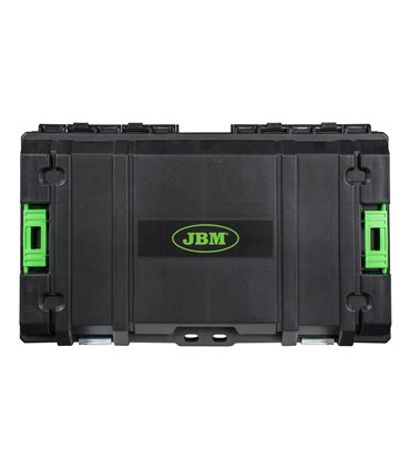 CAJA PARA HERRAMIENTAS APILABLE CON 2 ORGANIZADORES LATERALES DE PIEZAS (11 COMPARTIMENTOS)