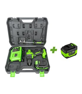 60047C TALADRO PERCUTOR 2 VELOCIDADES A BATERÍA CON MALETIN + 60015 BATERÍA LI-ION 6.0AH