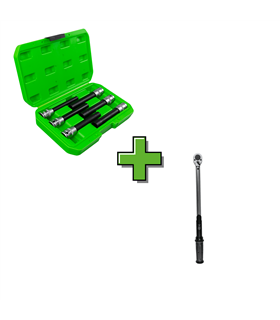 53082 LLAVE DINAMOMÉTRICA DE 1/2" + 53915 SET DE 6 VASOS 1/2"