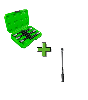 53082 LLAVE DINAMOMÉTRICA DE 1/2" + 53915 SET DE 6 VASOS 1/2"