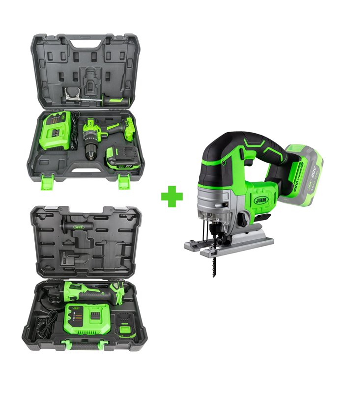 60047C TALADRO PERCUTOR + 60049C AMOLADORA ANGULAR + 60010 DE REGALO