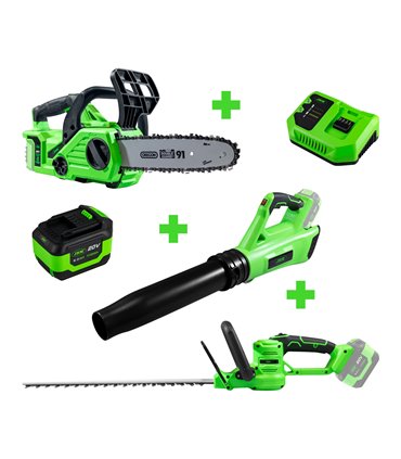 60029 MOTOSIERRA + 60030 SOPLADOR + 60031 CORTASETOS + 60015 + 60016