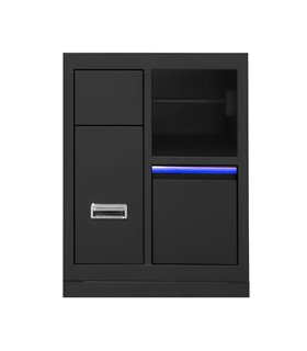 MUEBLE CON 3 CAJONES CON PORTABOBINA DE PAPEL - AZUL