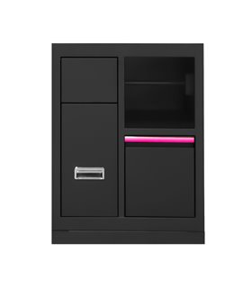 MUEBLE CON 3 CAJONES CON PORTABOBINA DE PAPEL - ROSA