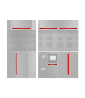 SET DE TIRADORES PARA SERIE518 - ROJO