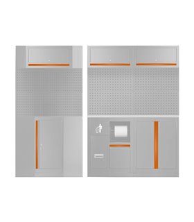 SET DE TIRADORES PARA SERIE518 - NARANJA